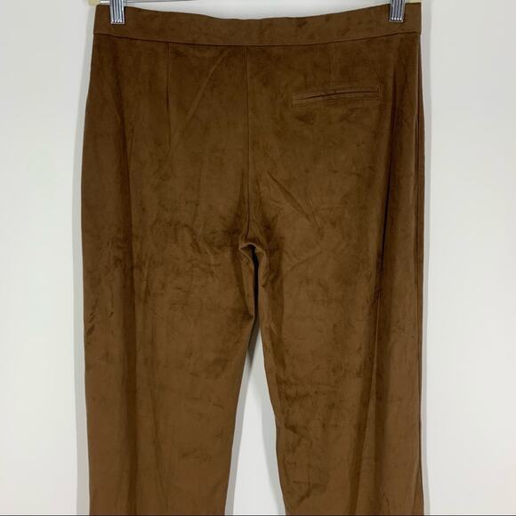 FAL Faux Suede Wide Leg Pants Size Medium - Picture 3 of 7